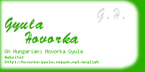 gyula hovorka business card